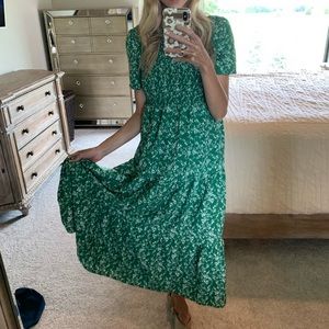 Smocked green dress